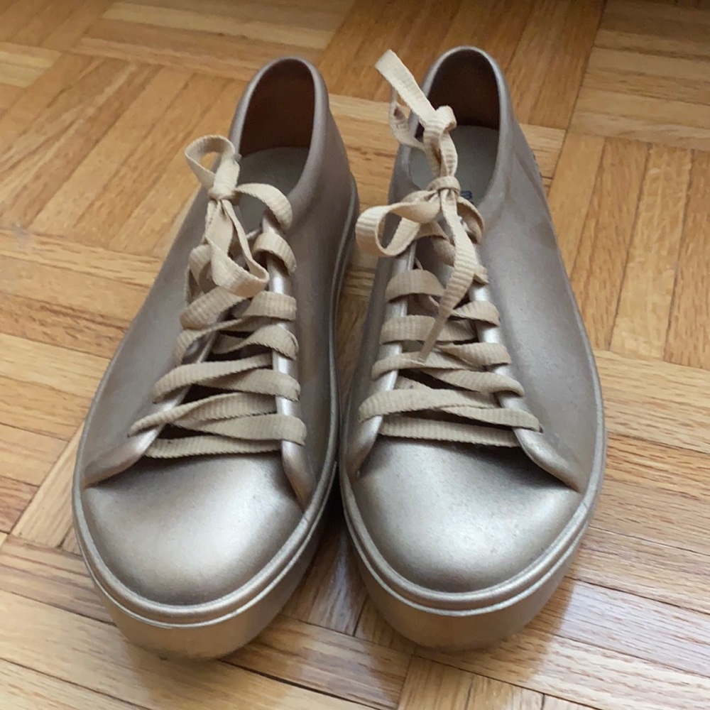 Like New Melissa Gold Sneakers